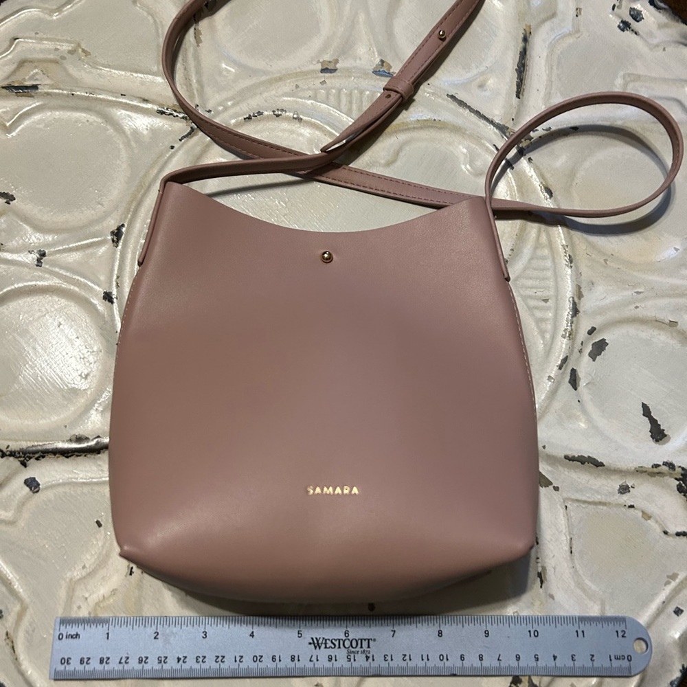Anthropologie Samara Peony Pink Crossbody Bag